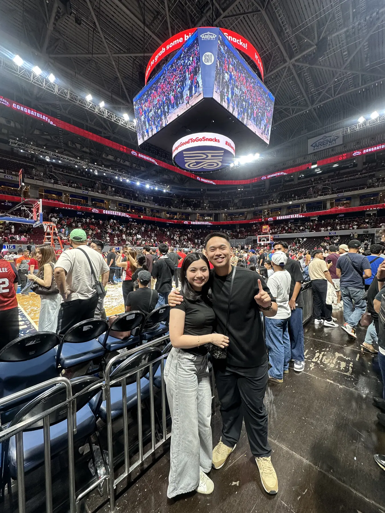 EJ attending a basketball game