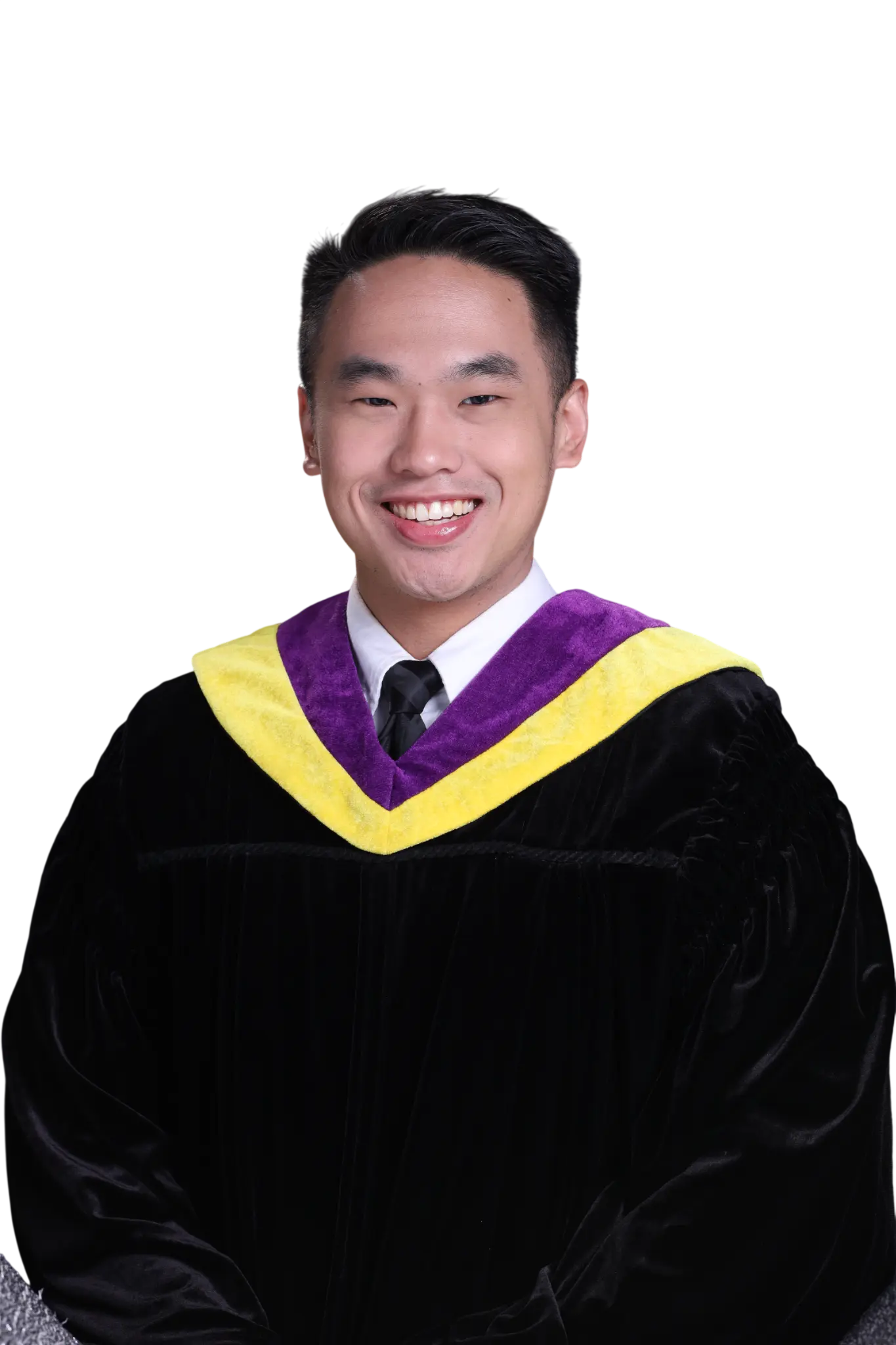 Elynn Joshua Ali G. Nicdao in his graduation gown